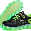 Kids LED Light Up Sneakers Rechargeable Spider Design Shoes-2