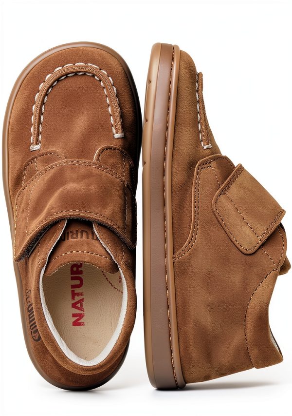 Naturino Boys Walking Shoes Velcro Strap Nubuck Leather-1