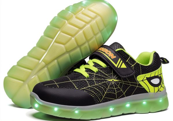 Spider LED Light Up Shoes Kids Rechargeable Sneakers Toddler-2