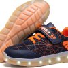 Pavo Kids LED Light Up Sneakers Rechargeable Spider Design-2