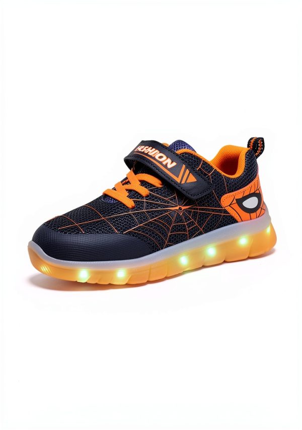 Pavo Kids LED Light Up Sneakers Rechargeable Spider Design-3