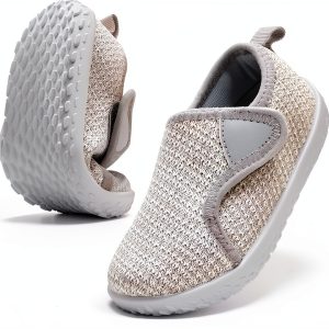 Kids Walking Shoes Knitted Mesh Wide Toe Non-Slip Sole-0