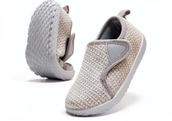 Kids Walking Shoes Knitted Mesh Wide Toe Non-Slip Sole-0