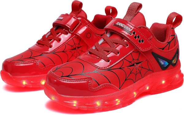 Spider-Man Light-Up Shoes Boys LED Sneakers PU TPR-5