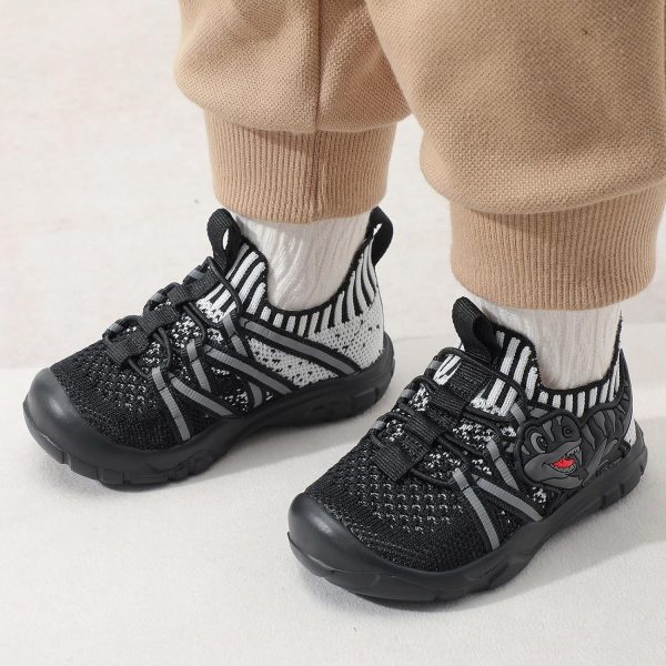 Toddler Sneakers Dinosaur Design Breathable Knit Walking-2