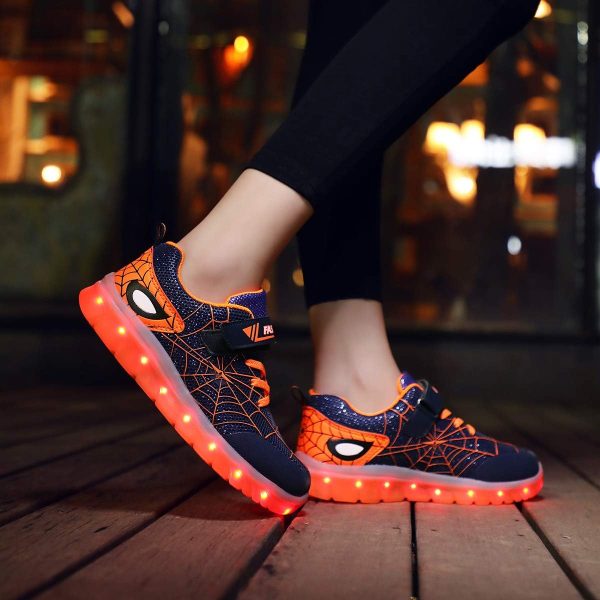 LED Light Up Shoes Kids Breathable Rechargeable Sneakers-1