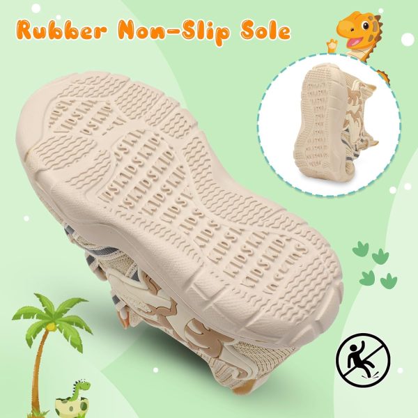 Dinosaur Toddler Sneakers Breathable Knit Pull On Walking-6