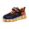 LED Light Up Shoes Kids Rechargeable Spider Design Sneakers-3