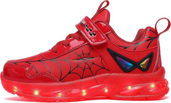 Spider-Man Light-Up Shoes Boys LED Sneakers PU TPR-1