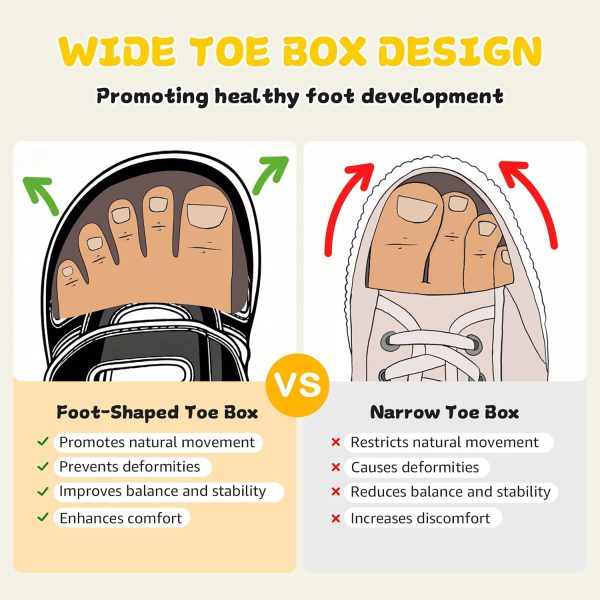 Pavo Wide Toe Box Toddler Shoes Supportive Comfortable Non-4