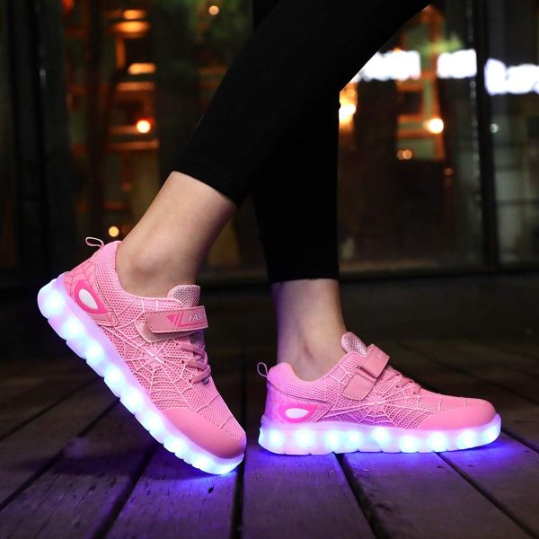 Spider LED Light Up Shoes Kids Breathable USB Rechargeable-1