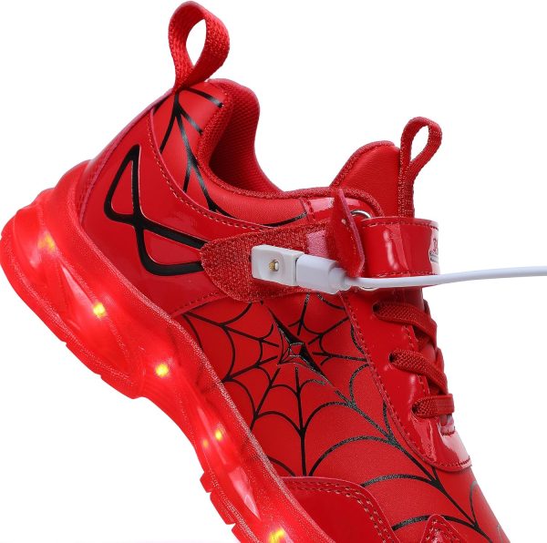 Spider-Man Light-Up Shoes Boys LED Sneakers PU TPR-2