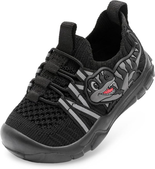 Pavo Toddler Sneakers Dinosaur Design Breathable Knit-0
