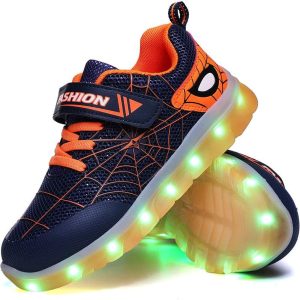 LED Light Up Shoes Kids Breathable Rechargeable Sneakers-0
