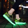 Kids LED Light Up Sneakers Rechargeable Spider Design Shoes-1