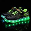 Kids LED Light Up Sneakers Rechargeable Spider Design Shoes-4