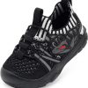 Dinosaur Toddler Sneakers Breathable Knit Pull On Wide Toe-0