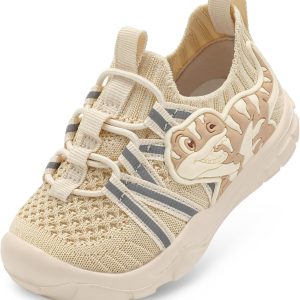 Dinosaur Toddler Sneakers Breathable Knit Pull On Walking-0