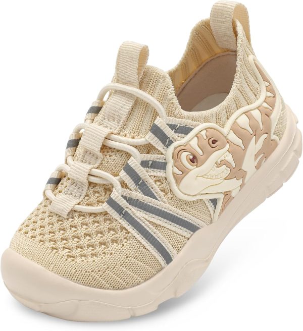 Dinosaur Toddler Sneakers Breathable Knit Pull On Walking-0