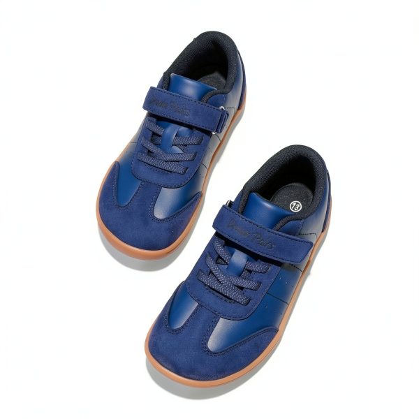 KidStride Kids Walking Shoes Beige Navy Size 3-13 Lightweight Sneaker-4