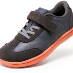 KidFlex Barefoot School Shoes Boys Girls Beige Grey Size 3-0