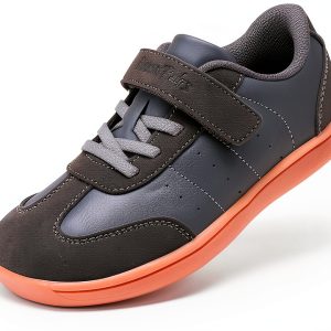KidFlex Barefoot School Shoes Boys Girls Beige Grey Size 3-0