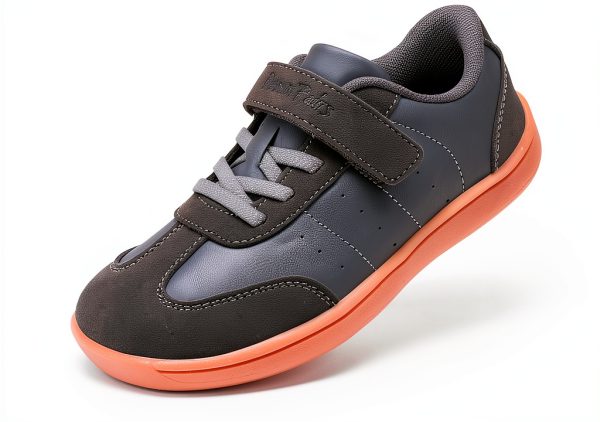 KidFlex Barefoot School Shoes Boys Girls Beige Grey Size 3-0