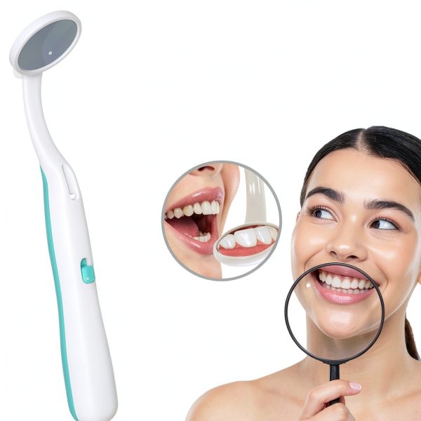 Dental Mirror 2 Pieces Light Anti Fog Ofakouss Blue & Green-2
