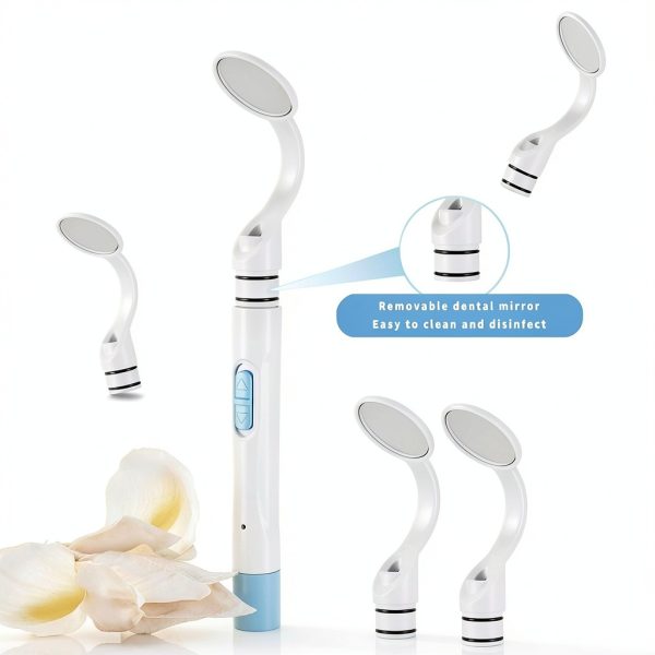 Dental Mirror MinToothpro Dual LED Light Removable Anti-Fog - Blue-1