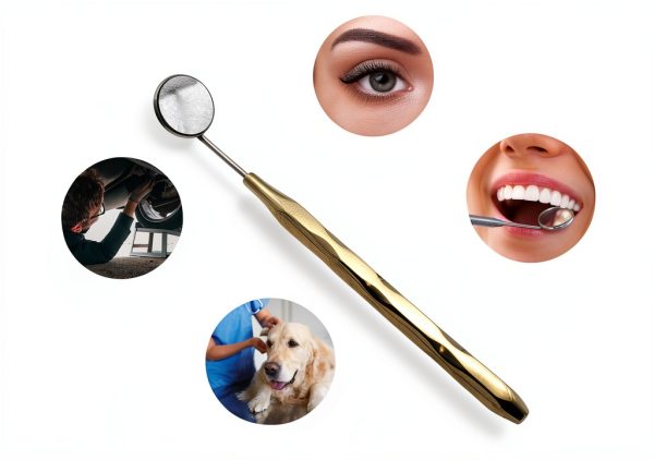 Dental Mirror ARTMAN INSTRUMENTS Set of 5 Stainless Steel Gold Handles-6