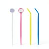 Disposable Dental Mirror 40pcs AH Anti-Fog 6.3" Handle – 4 Colors-1