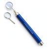 Dental Mirror WSI LED Light Anti-Fog Stainless Steel Blue Handle #4/#5-0