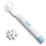 Dental Mirror MinToothpro Dual LED Light Removable Anti-Fog - Blue-0