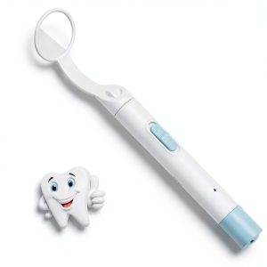 Dental Mirror MinToothpro Dual LED Light Removable Anti-Fog - Blue-0