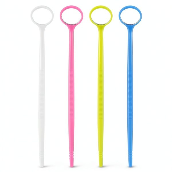 Disposable Dental Mirror 40pcs AH Anti-Fog 6.3" Handle – 4 Colors-0
