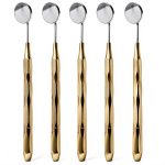 Dental Mirror ARTMAN INSTRUMENTS Set of 5 Stainless Steel Gold Handles-0