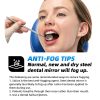 Dental Inspection Mirror Annhua Stainless Steel Anti-Fog Curved Mirror-2