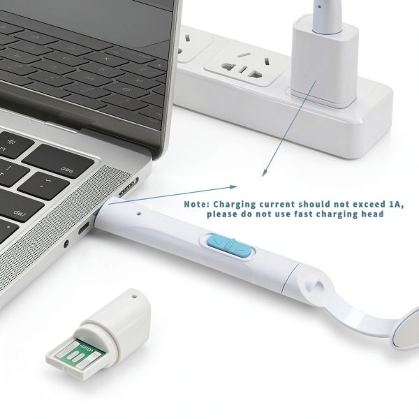 Dental Mirror MinToothpro Dual LED Light Removable Anti-Fog - Blue-3