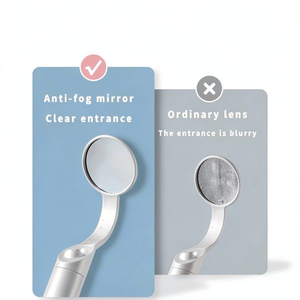 Dental Mirror MinToothpro Dual LED Light Removable Anti-Fog - Blue-2