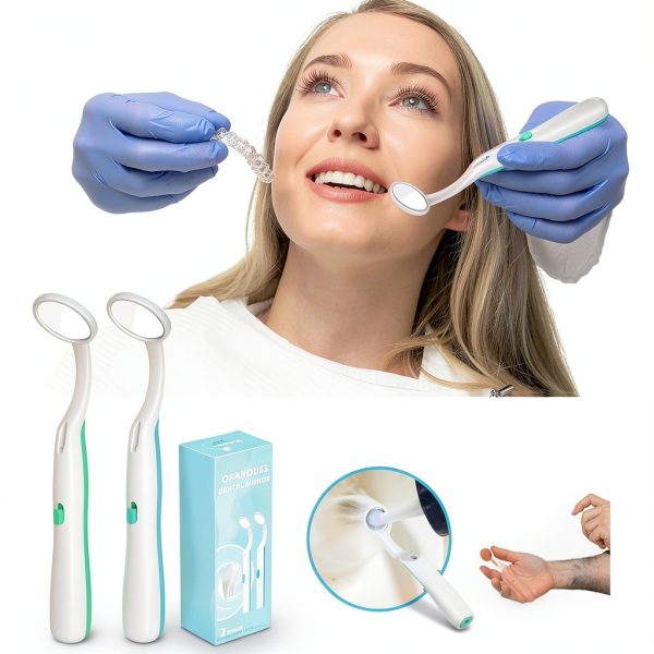 Dental Mirror 2 Pieces Light Anti Fog Ofakouss Blue & Green-4