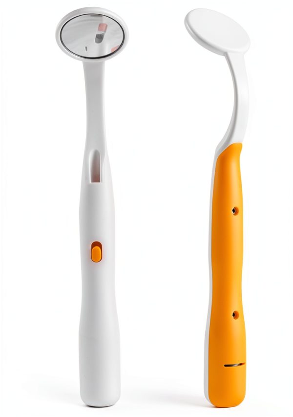 Dental Mirror 2 Pcs LED Lighted Anti-Fog Curve Angle Tool by Ceonam-0