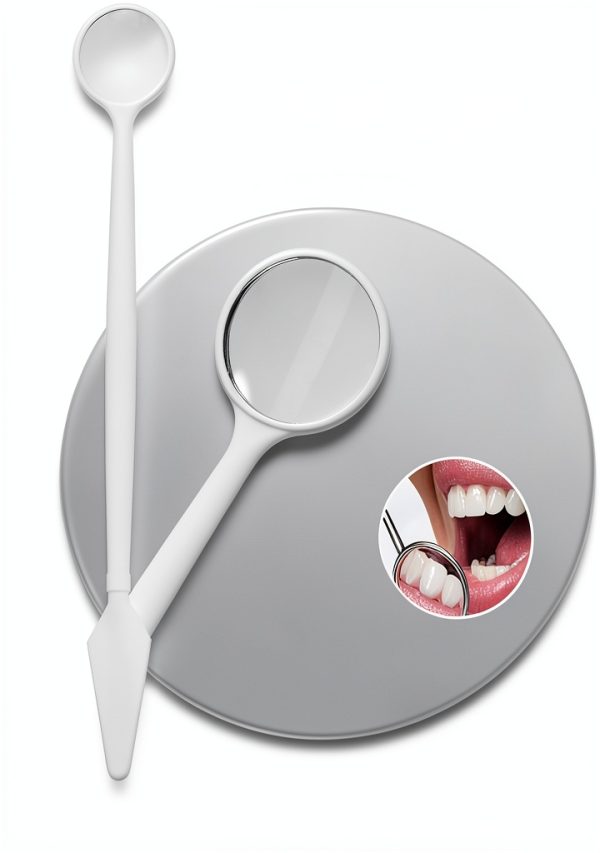 Plastic Dental Mirror 40pcs Disposable by Ceonam Curved Angle Tool-2