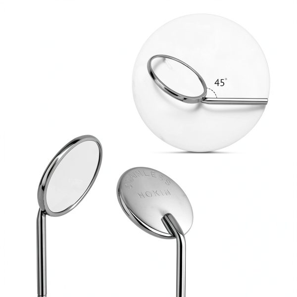 Dental Mirror HOKIN Stainless Steel with Two Detachable Heads-2