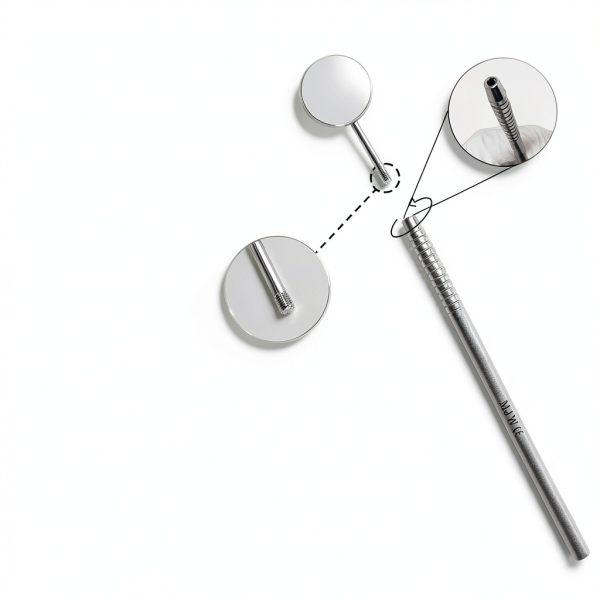 Dental Mirror MJW 2pc Stainless Steel with Non Slip Handle 6.5-4