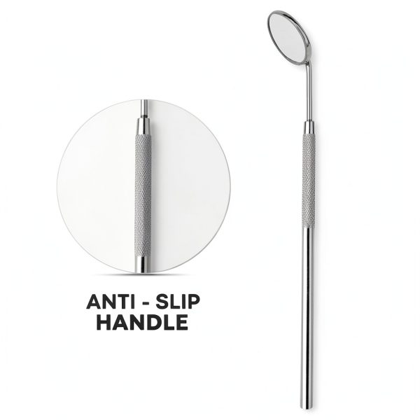 Dental Mirror HOKIN Stainless Steel with Two Detachable Heads-3