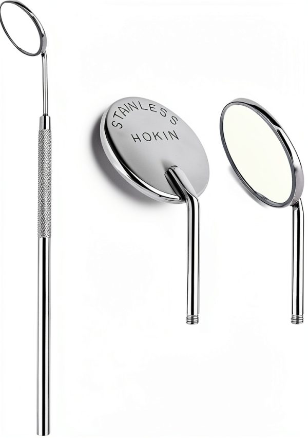Dental Mirror HOKIN Stainless Steel with Two Detachable Heads-0
