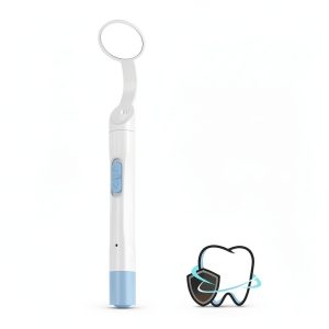 LED Dental Mirror InhwRior Rechargeable USB Dual Light Anti Fog Blue-0