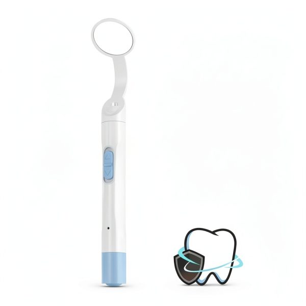 LED Dental Mirror InhwRior Rechargeable USB Dual Light Anti Fog Blue-0