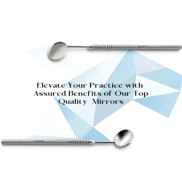Dental Mirror MJW 2pc Stainless Steel with Non Slip Handle 6.5-1
