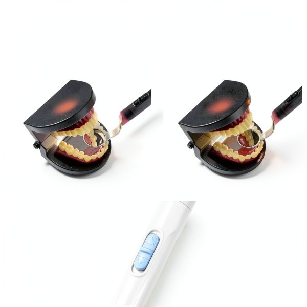 LED Dental Mirror InhwRior Rechargeable USB Dual Light Anti Fog Blue-4